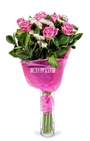 Bouquet ute mom + vase