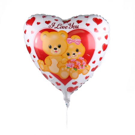 Product Helium balloon Heart with bears
